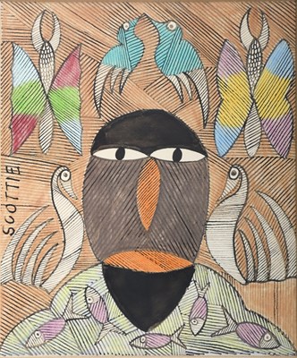 Lot 338 - Scottie Wilson (1888-1972) Head, Fish and...