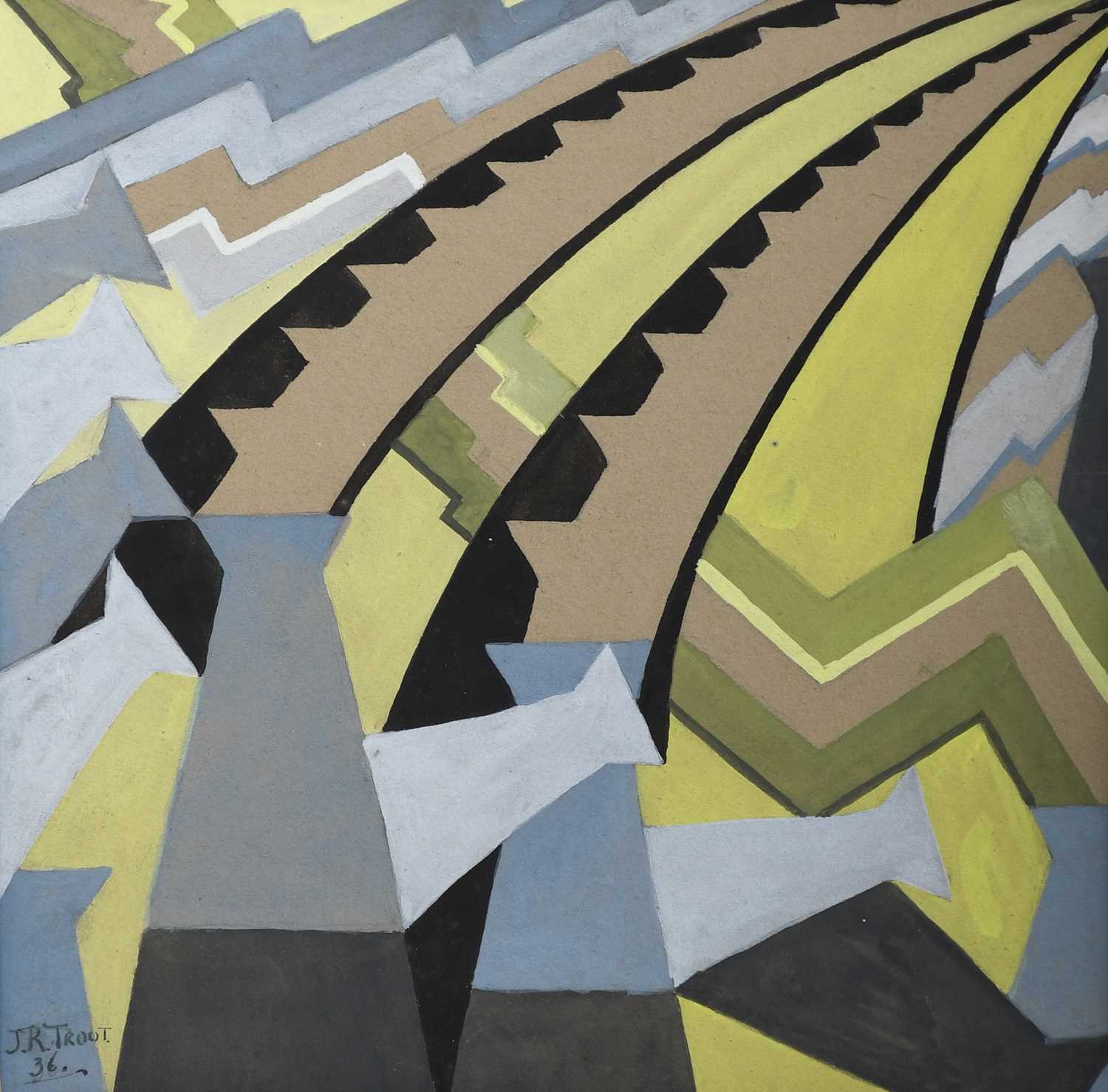 Lot 52 - John Ridgill Trout (1877-1961) Cool Scheme,...
