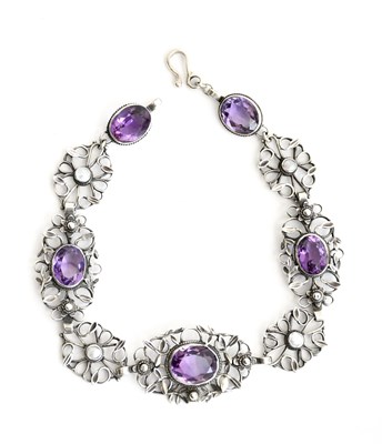 Lot 550 - An Arthur and Georgie Gaskin silver and...