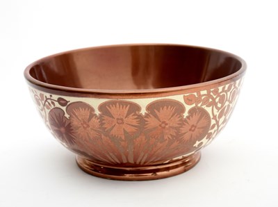 Lot 162 - A large Maw & Co Jackfield footed bowl,...