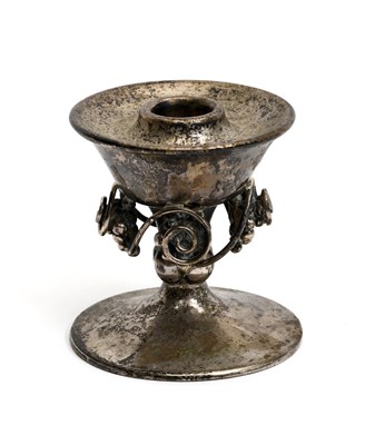 Lot 74 - A Danish silver candlestick in the manner of...
