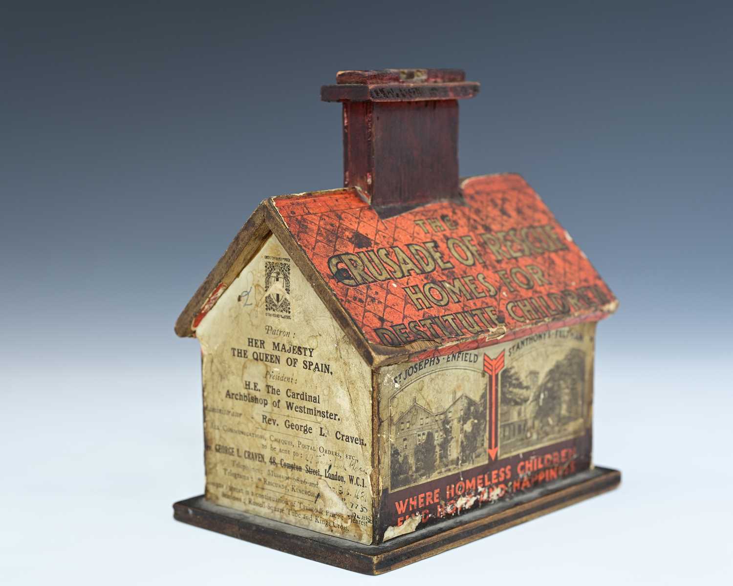 Lot 127 - An early 20th century charity collection box,