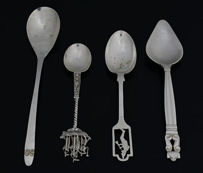 Lot 72 - Arts and Crafts silver spoons including Georg...