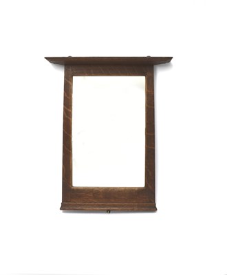 Lot 404 - A rare oak wall mirror designed by Charles...