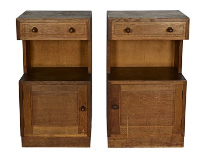 Lot 78 - A pair of Heal's Art Deco oak bedside cabinets,...
