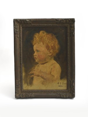 Lot 56 - R G Gues Joanna Donat oil on board, framed,...