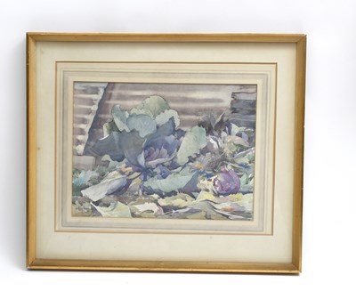 Lot 60 - Sydney Merrils Cabbages in the garden,...