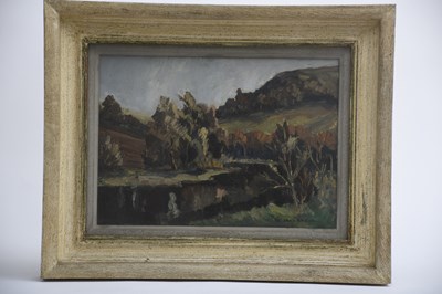 Lot 58 - Deborah Brown (1927-2023) River Dun, 1951 oil...
