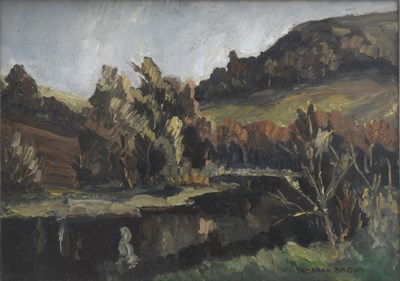 Lot 58 - Deborah Brown (1927-2023) River Dun, 1951 oil...