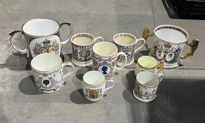 Lot 126 - A collection of royal commemorative wares: a...