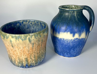 Lot 184 - Two Ruskin crystalline vessels to include: a...