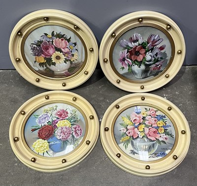 Lot 48 - A set of floral still life paintings to...