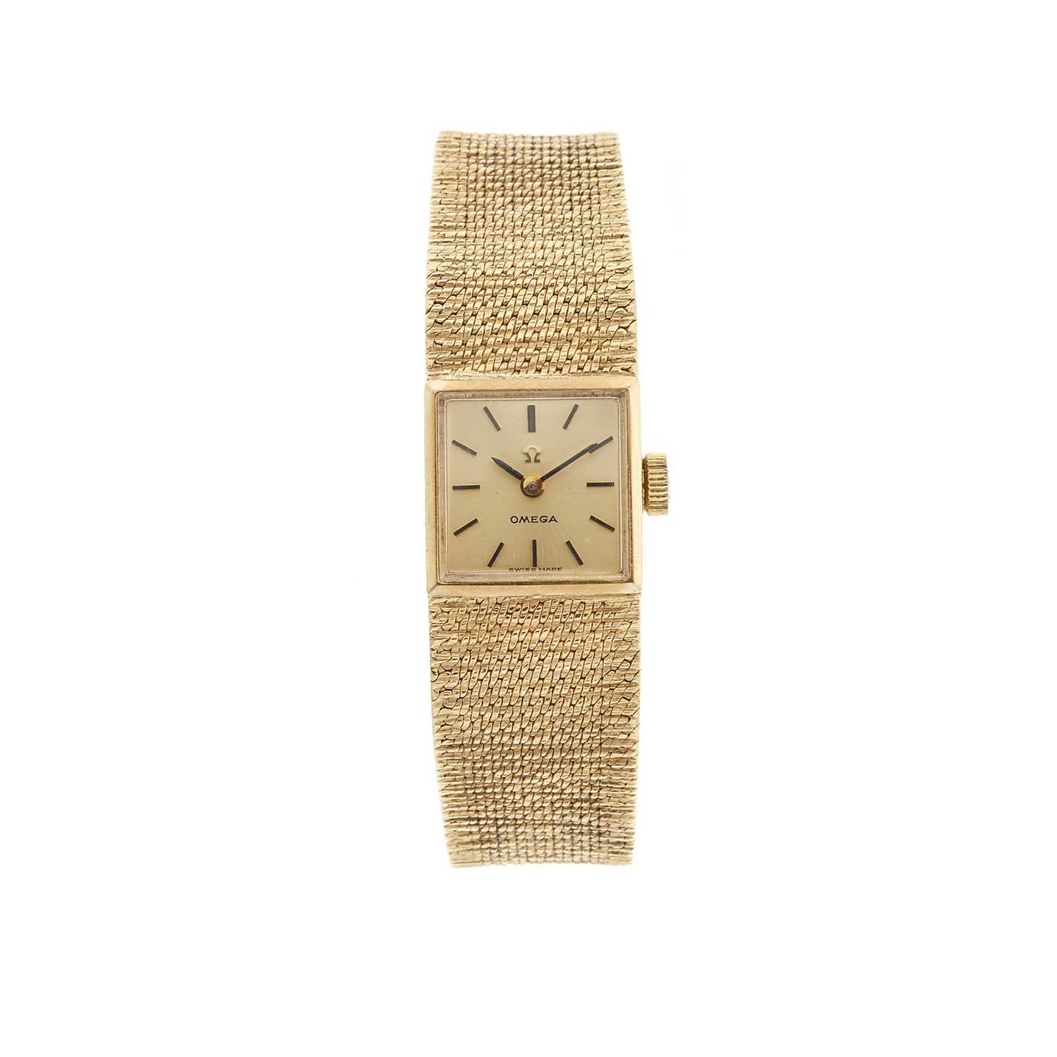 Lot 168 - Omega, a 9ct gold bracelet watch, circa 1970,...