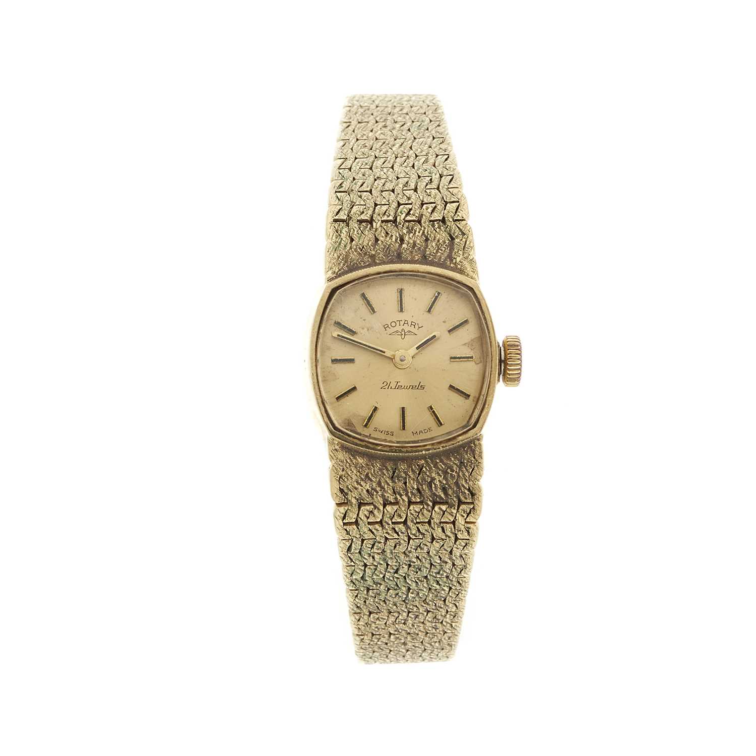 Lot 169 - Rotary, a 9ct gold bracelet watch, signed...