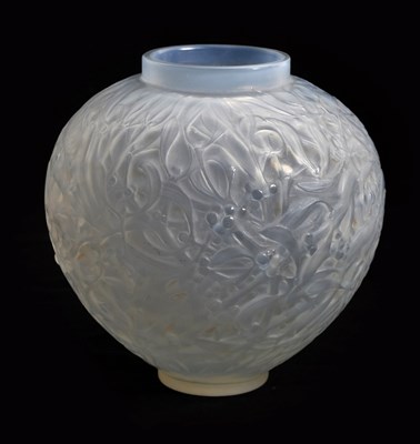 Lot 455 - 'Gui' no.948 a Lalique opalescent glass vase...