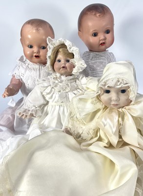 Lot 265 - Four bisque head dolls: a 1984 Alresford...