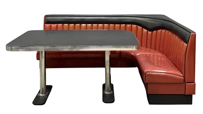 Lot 586 - An American Diner corner booth and table set,...