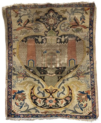 Lot 646 - A pictorial carpet or rug, likely West Persian...
