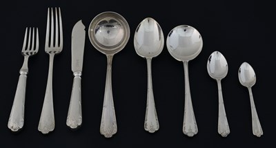 Lot 322 - A set of Elizabeth II silver flatware for...