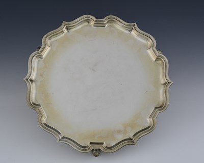 Lot 234 - A George VI silver salver, by William Suckling...