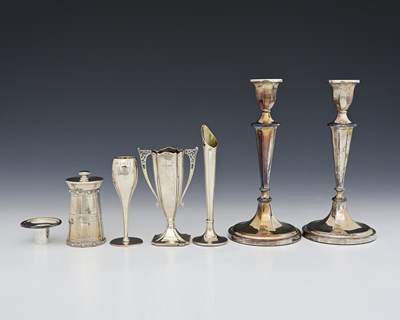 Lot 163 - A group of twentieth-century hallmarked silver,...