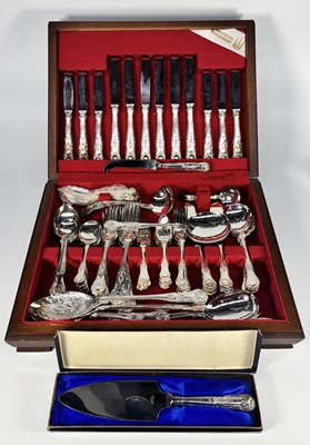 Lot 369 - A canteen of Kings pattern cutlery by...