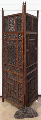 Lot 619 - An Anglo Indian or Moorish-style two-panel...