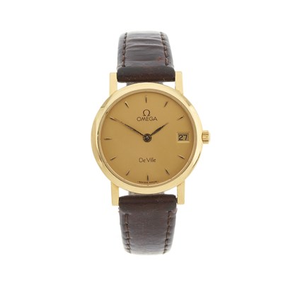 Lot 190 - Omega, an 18ct gold De Ville wrist watch,...