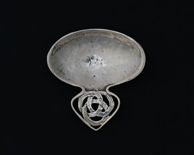 Lot 205 - Sandheim Brothers, a silver caddy spoon in the...