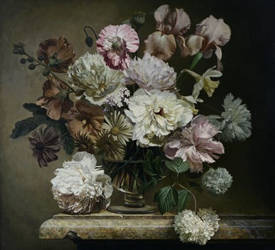 Lot 352 - Bennett Oates (British, 1928-2009), Carnations...