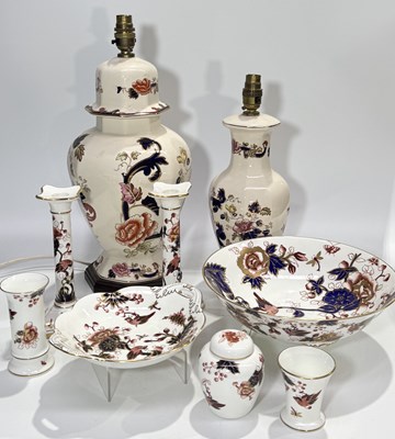 Lot 105 - Two Mason's ironstone lampbases and a...