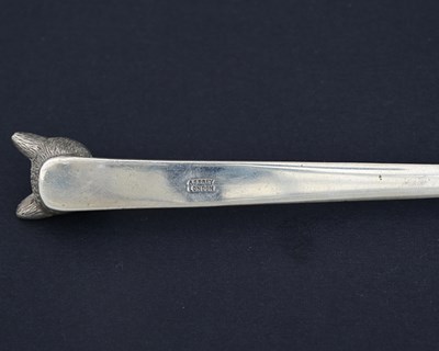 Lot 100 - Asprey London, a George V silver paper knife...