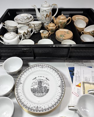 Lot 109 - A collection of miniature ceramic part tea...