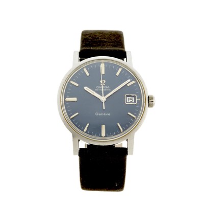 Lot 197 - Omega, a stainless steel Geneve wrist watch,...