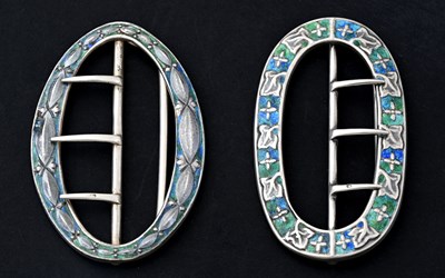 Lot 300 - Liberty, two Edwardian silver and enamel...