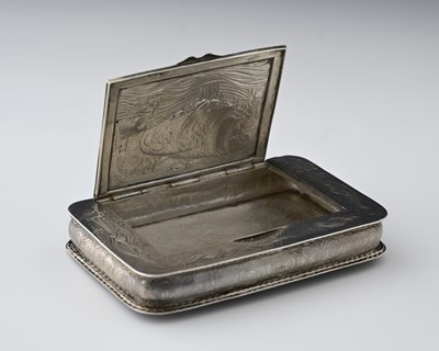 Lot 60 - Omar Ramsden, an Arts and Crafts silver box,...