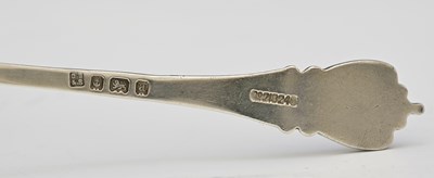 Lot 85 - A Victorian silver novelty sugar sifting spoon,...