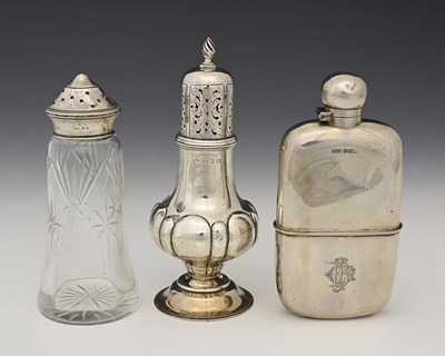 Lot 161 - An Edwardian silver hip flask, by James Dixon...