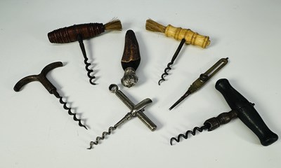 Lot 366 - A collection of corkscrews, 19th century and...