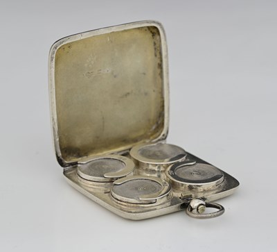 Lot 145 - A George V silver quadruple sovereign case, by...