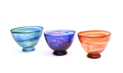 Lot 190 - A Whitefriars Glass Streaky footed bowl...