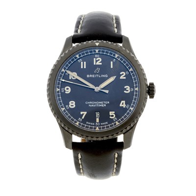 Lot 207 - Breitling, a DLC-coated stainless steel...