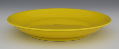 Lot 114 - A Chinese Imperial yellow-ground dish,...