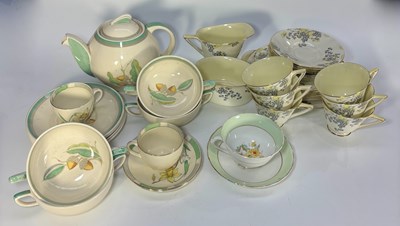 Lot 117 - A collection of Art Deco styled pottery to...