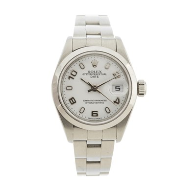 Lot 211 - Rolex, a stainless steel Oyster Perpetual Date...