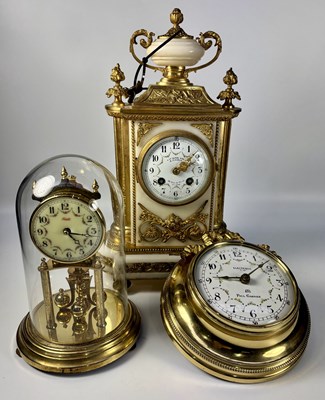 Lot 328 - Clocks including a late 19th century French...