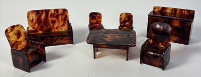 Lot 356 - A miniature suite of dolls house furniture,...