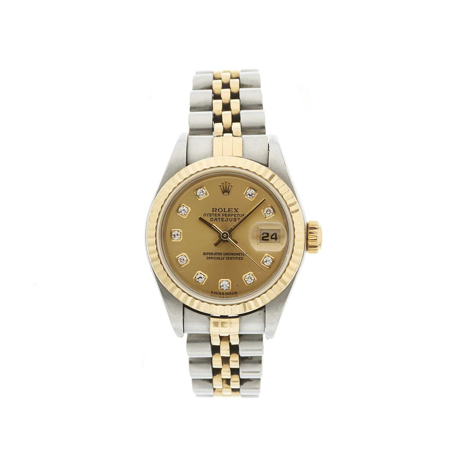 Lot 214 - Rolex, a stainless steel and gold Oyster...