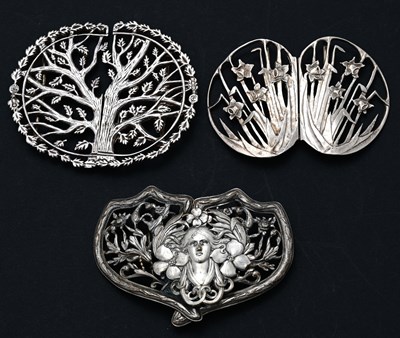 Lot 299 - Three modern buckles, to include two...