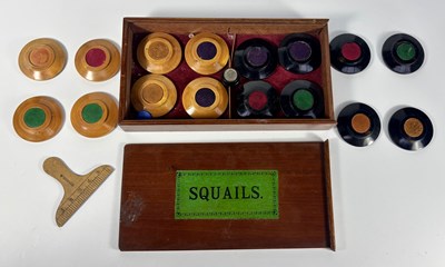 Lot 244 - A late Victorian Squails parlour game,...